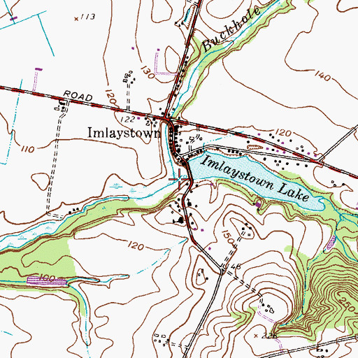 Topographic Map of Buckhole Creek, NJ