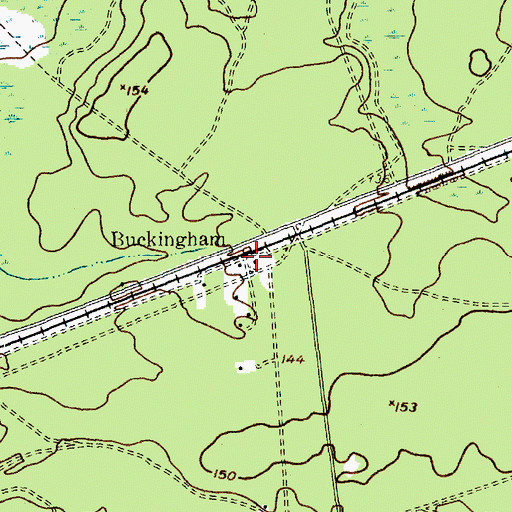 Topographic Map of Buckingham, NJ