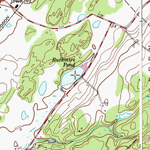 Topographic Map of Buckmire Pond, NJ