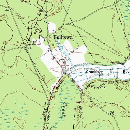 Topographic Map of Bulltown, NJ