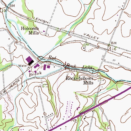 Topographic Map of Bushkill Brook, NJ