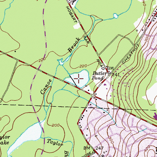 Topographic Map of Butler Pond, NJ
