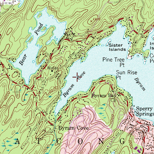Topographic Map of Byram Cove, NJ
