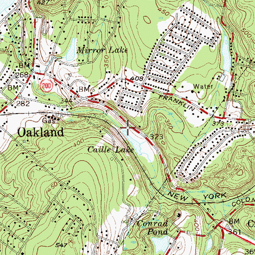 Topographic Map of Caille Lake, NJ