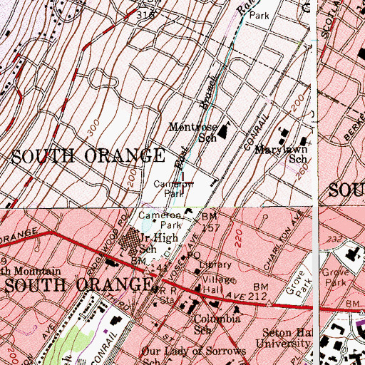 Topographic Map of Cameron Park, NJ