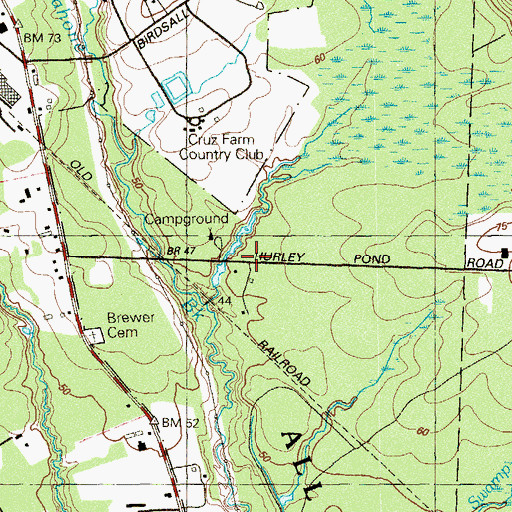 Topographic Map of Camp Housman, NJ