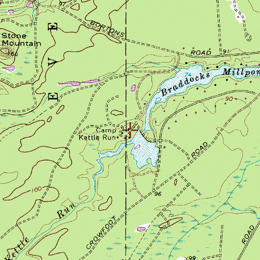 Topographic Map of Camp Kettle Run, NJ
