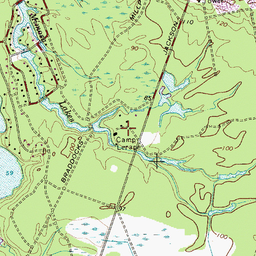 Topographic Map of Camp Lenape, NJ