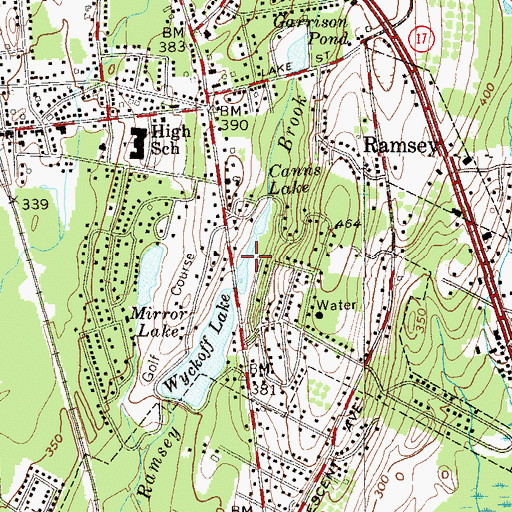 Topographic Map of Canns Lake, NJ