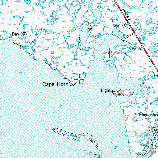 Topographic Map of Cape Horn, NJ