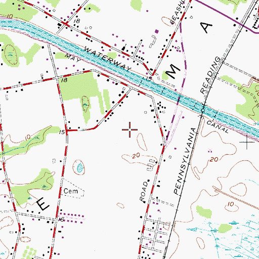 Topographic Map of Cape May, NJ