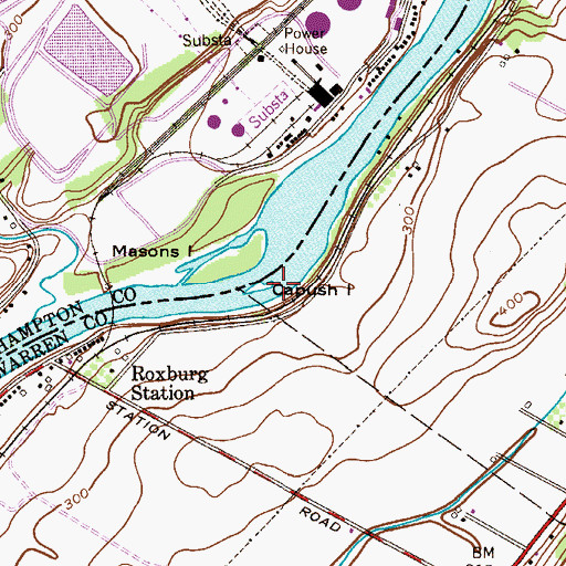 Topographic Map of Capush Island, NJ