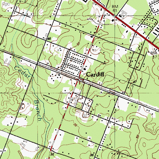 Topographic Map of Cardiff, NJ