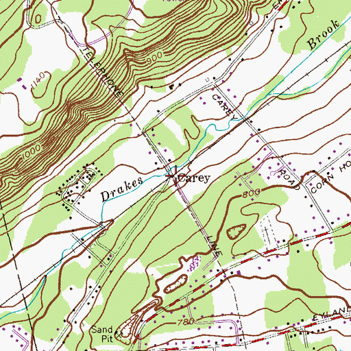Topographic Map of Carey, NJ