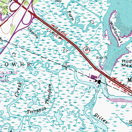 Topographic Map of Carino Creek, NJ