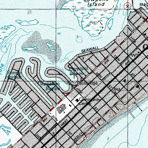 Topographic Map of Carnival Bayou, NJ