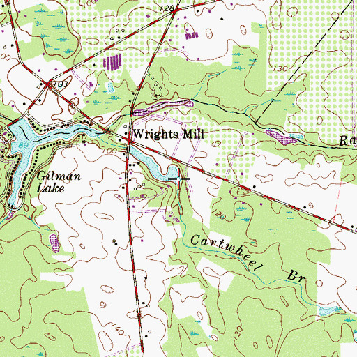 Topographic Map of Cartwheel Branch, NJ