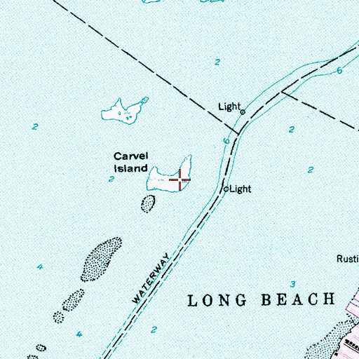 Topographic Map of Carvel Island, NJ
