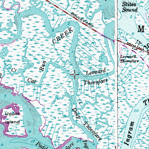 Topographic Map of Cat Run, NJ