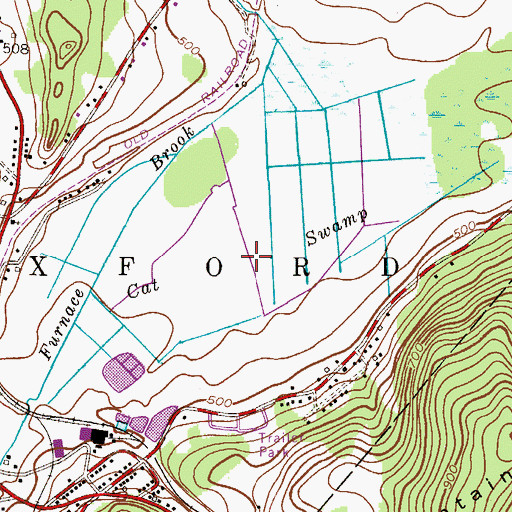 Topographic Map of Cat Swamp, NJ