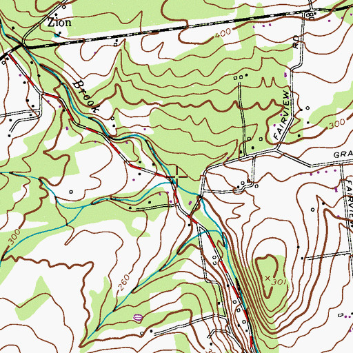 Topographic Map of Cat Tail Brook, NJ