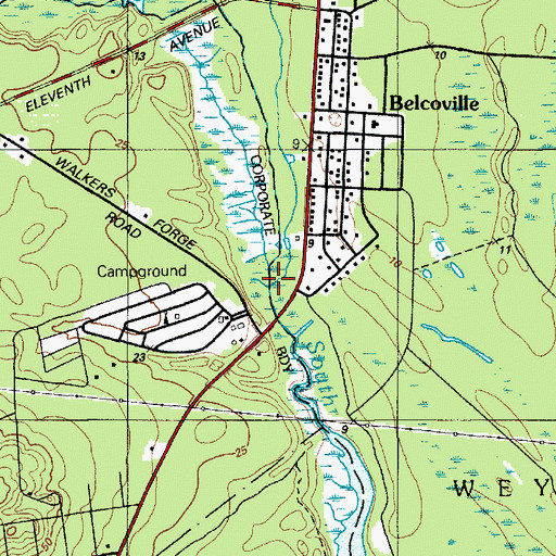 Topographic Map of Cedar Branch, NJ