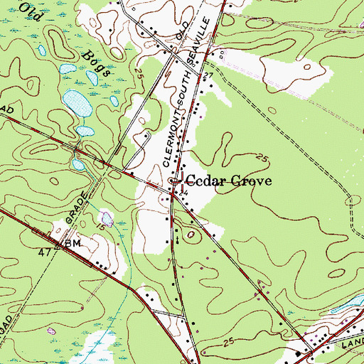 Topographic Map of Cedar Grove, NJ
