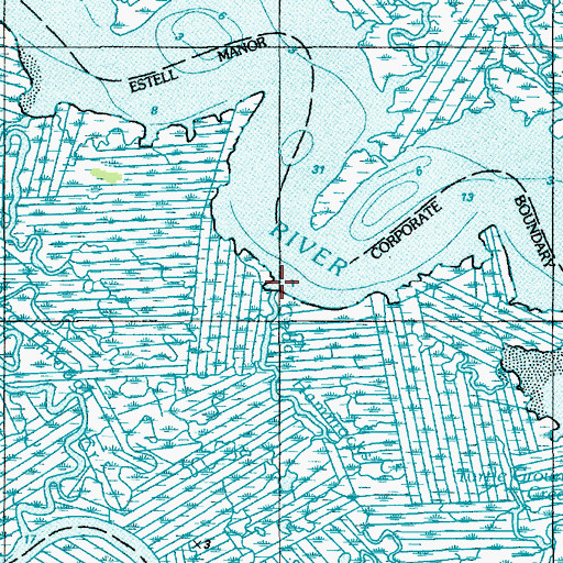 Topographic Map of Cedar Hammocks Creek, NJ