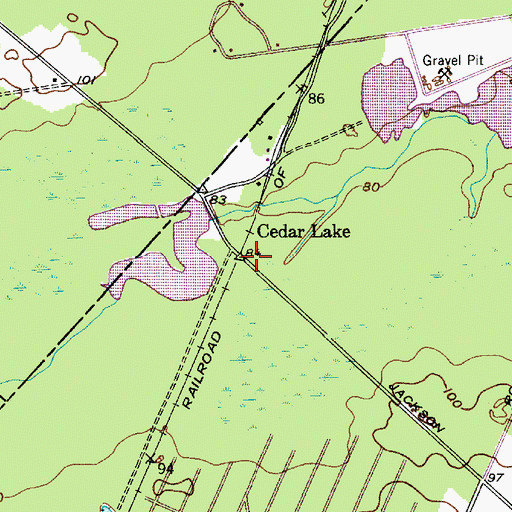 Topographic Map of Cedar Lake, NJ