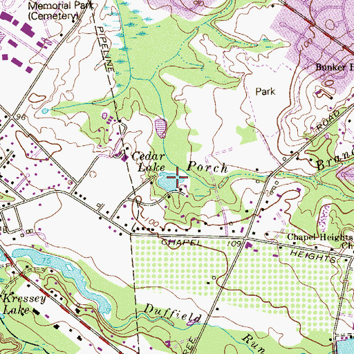Topographic Map of Cedar Lake, NJ