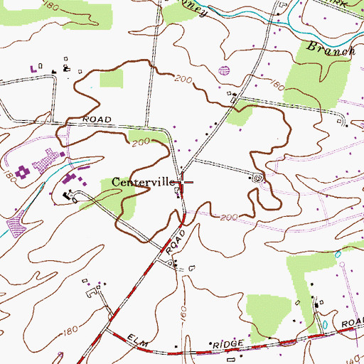 Topographic Map of Centerville, NJ
