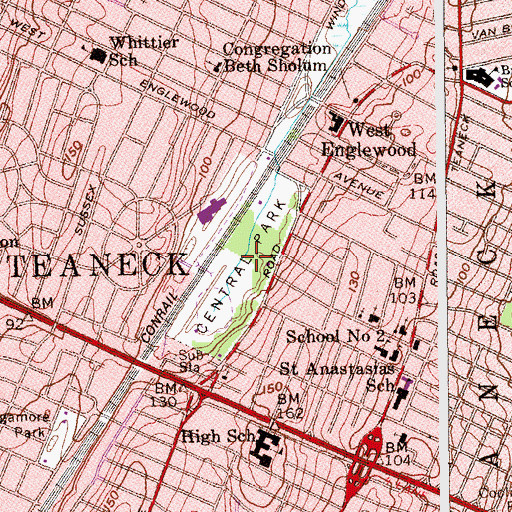 Topographic Map of Milton Votee Park, NJ