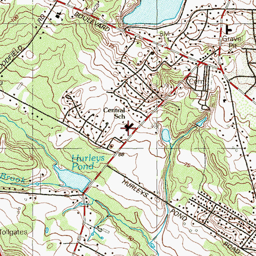 Topographic Map of Central Elementary School, NJ
