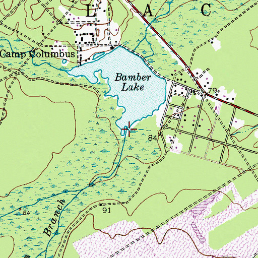Topographic Map of Chamberlain Branch, NJ