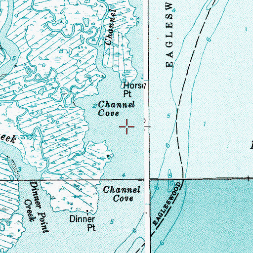 Topographic Map of Channel Cove, NJ