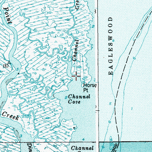 Topographic Map of Channel Creek, NJ