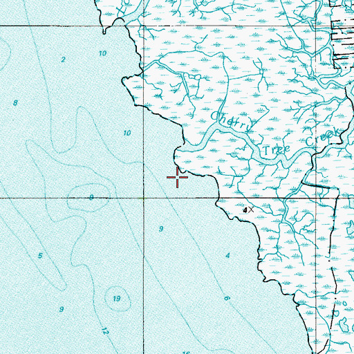 Topographic Map of Cherry Tree Creek, NJ