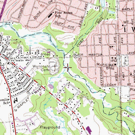 Topographic Map of Chestnut Branch, NJ