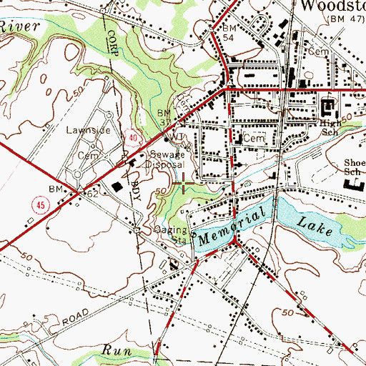Topographic Map of Chestnut Run, NJ