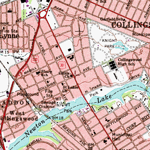 Topographic Map of Childs Church, NJ