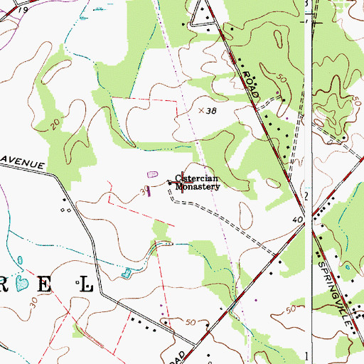 Topographic Map of Cistercian Monastery, NJ