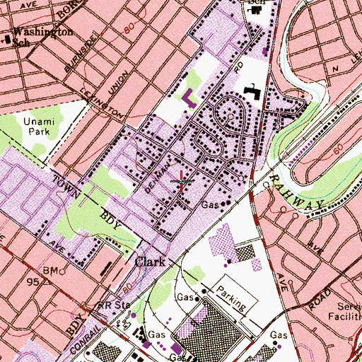 Topographic Map of Clark, NJ