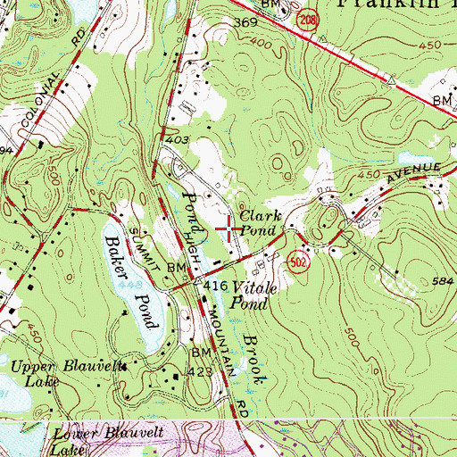 Topographic Map of Clark Pond, NJ