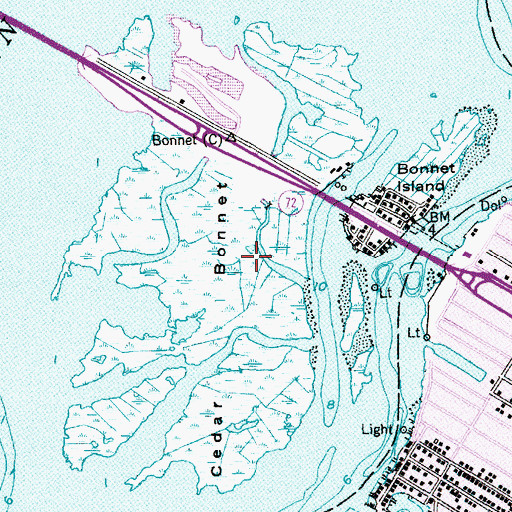 Topographic Map of Cedar Bonnet, NJ