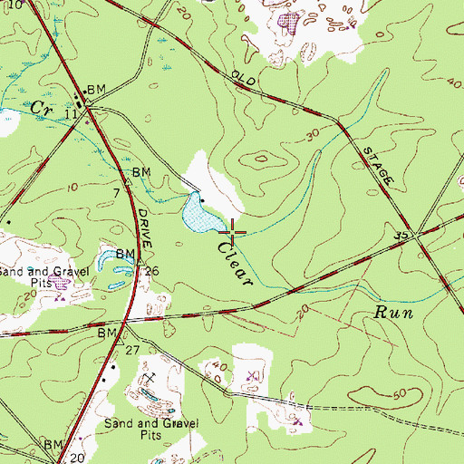 Topographic Map of Clear Run, NJ