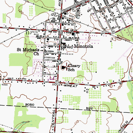 Topographic Map of Cleary School, NJ
