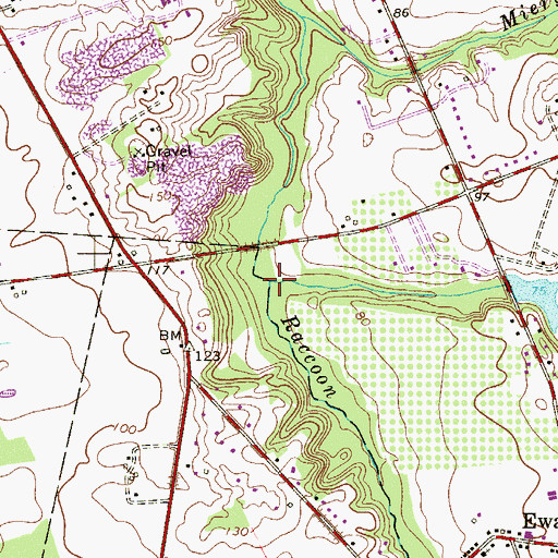 Topographic Map of Clems Run, NJ