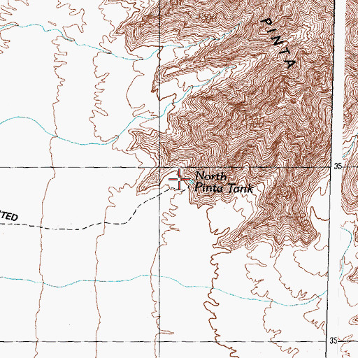 Topographic Map of North Pinta Tank, AZ