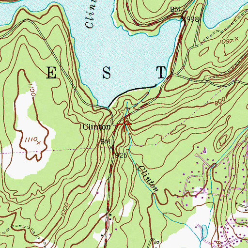 Topographic Map of Clinton, NJ