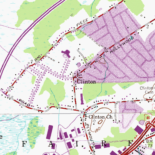 Topographic Map of Clinton, NJ